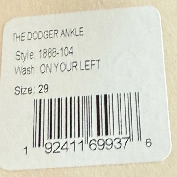 NWT MOTHER “The Dodger” Ankle Jeans On Your Left - Picture 10 of 14